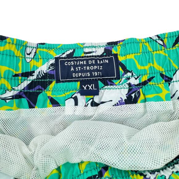 Vilebrequin Moorea Shark Print Swim Trunks, Men’s, Sz XL - Picture 3 of 7